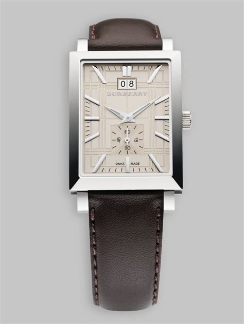 burberry mens rectangular watch|burberry luxury watches.